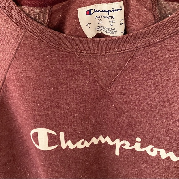 Champion Burgundy crew neck size L - Picture 3 of 9